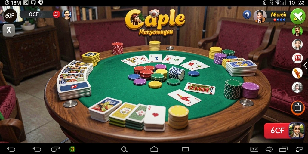 Screenshot gameplay 6CF yang menarik dan penuh aksi Gaple.