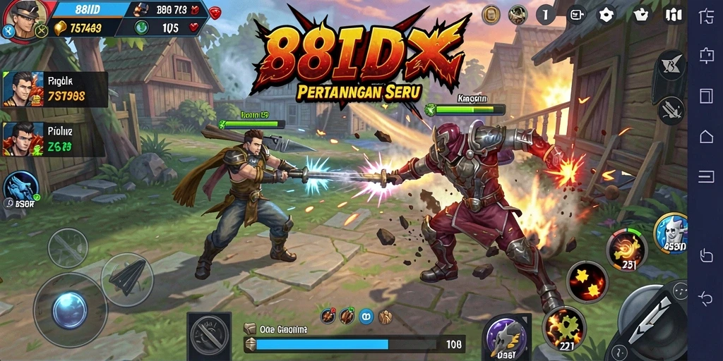 Screenshot 88ID menampilkan pertarungan seru antar karakter.
