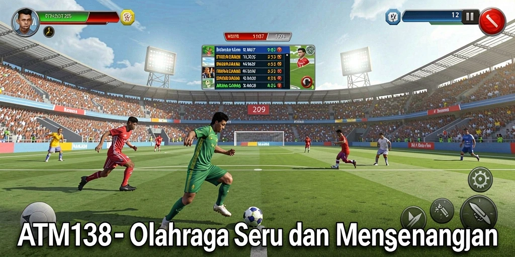 Tampilan screenshot ATM138 yang menunjukkan aksi olahraga seru.