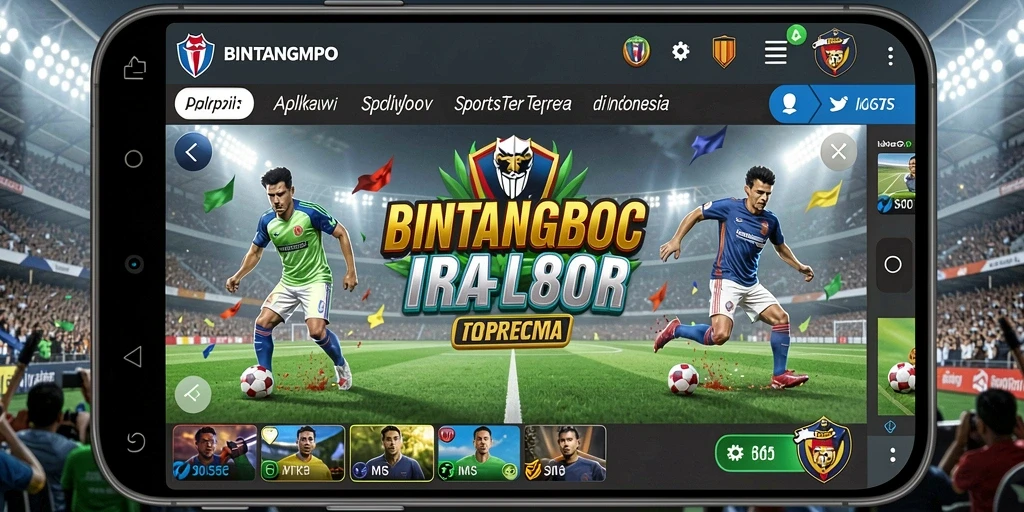 Tampilan antarmuka BINTANGMPO dengan berbagai opsi taruhan olahraga.