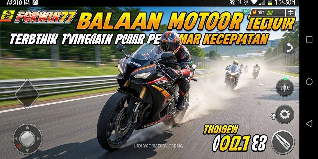 Tampilan seru gameplay balapan motor di FORWIN77.