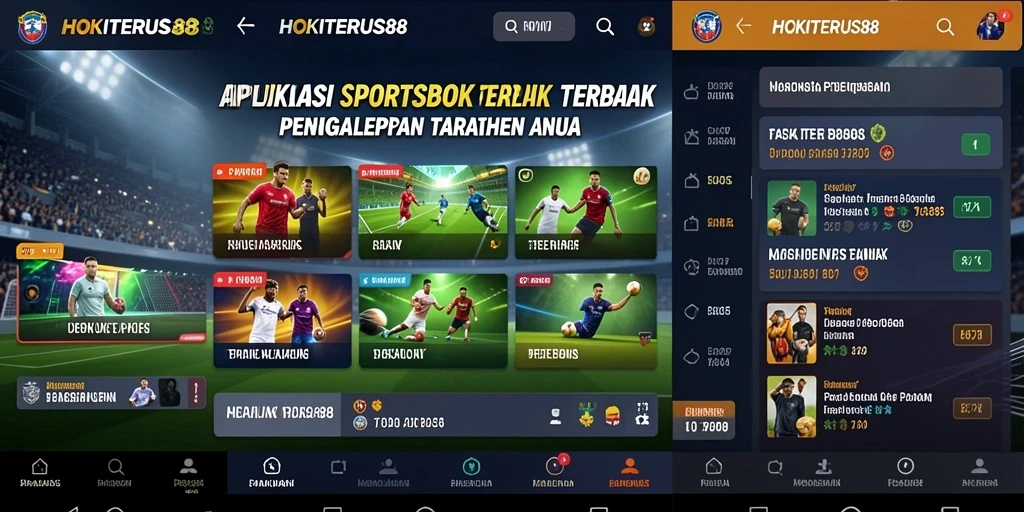 Tampilan gameplay HOKITERUS88 dengan berbagai pilihan taruhan olahraga.