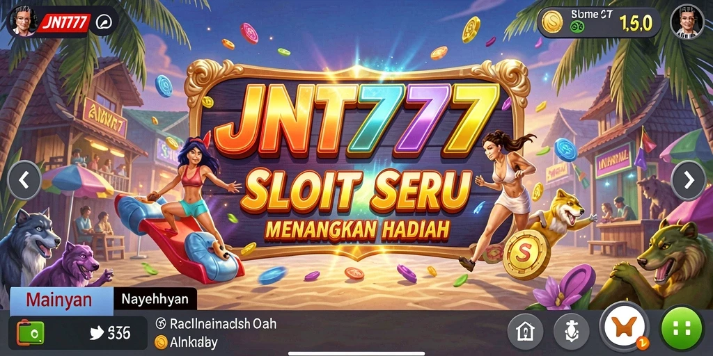Tampilan menarik pengalaman bermain slot di JNT777.