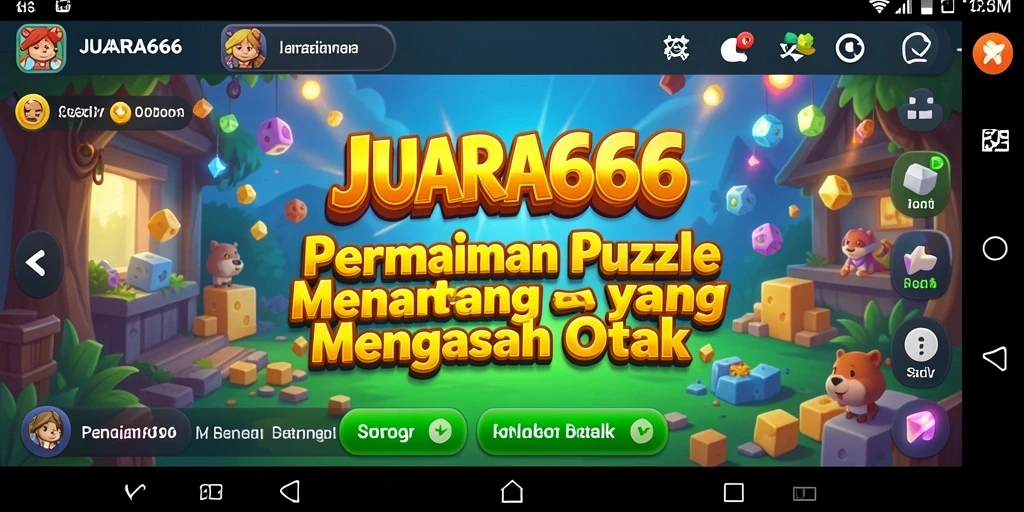 Screenshot gameplay JUARA666 menampilkan tantangan puzzle yang seru.