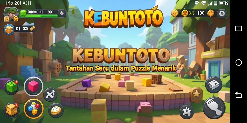 Screenshot gameplay KEBUNTOTO menampilkan tantangan puzzle yang seru.