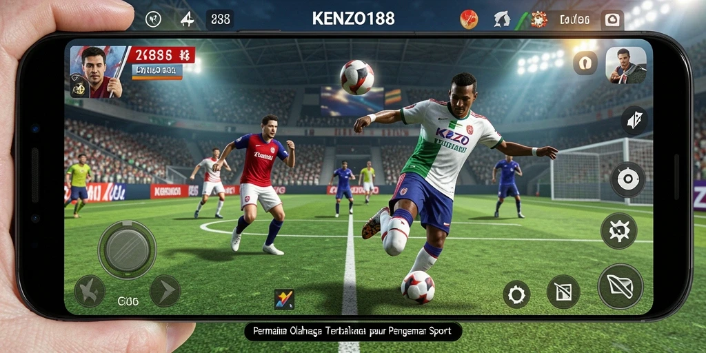 Tampilan gameplay mendalam KENZO188 dengan aksi olahraga seru.
