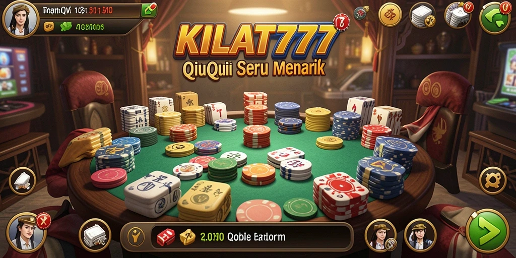 Screenshot KILAT777 menampilkan intensitas gameplay QiuQiu yang seru.