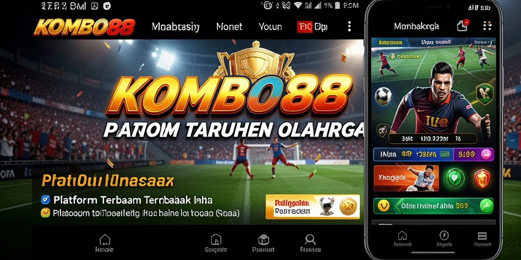 Tampilan utama KOMBO88 menampilkan berbagai opsi taruhan olahraga.
