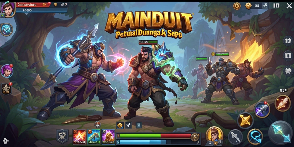 Tampilan gameplay ARPG dengan pertempuran menarik dan karakter yang beragam.