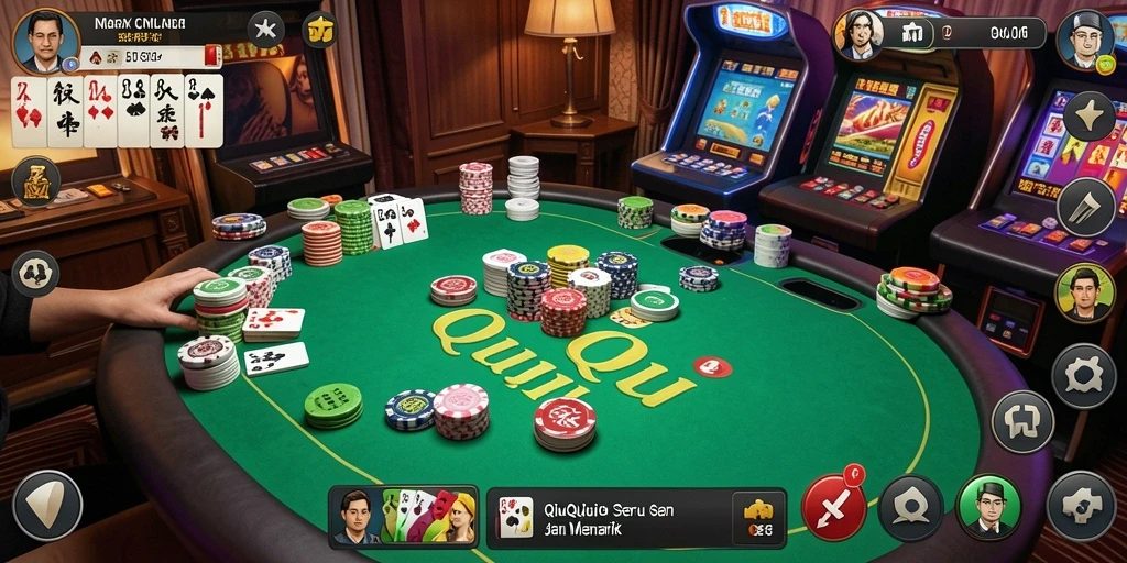 Tampilan gameplay seru dari OKJK dengan aksi QiuQiu.