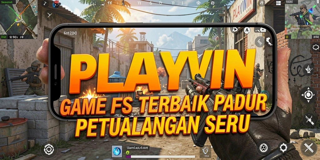 Screenshot gameplay <strong>PLAYWIN</strong> yang menunjukkan aksi seru dalam pertempuran FPS.