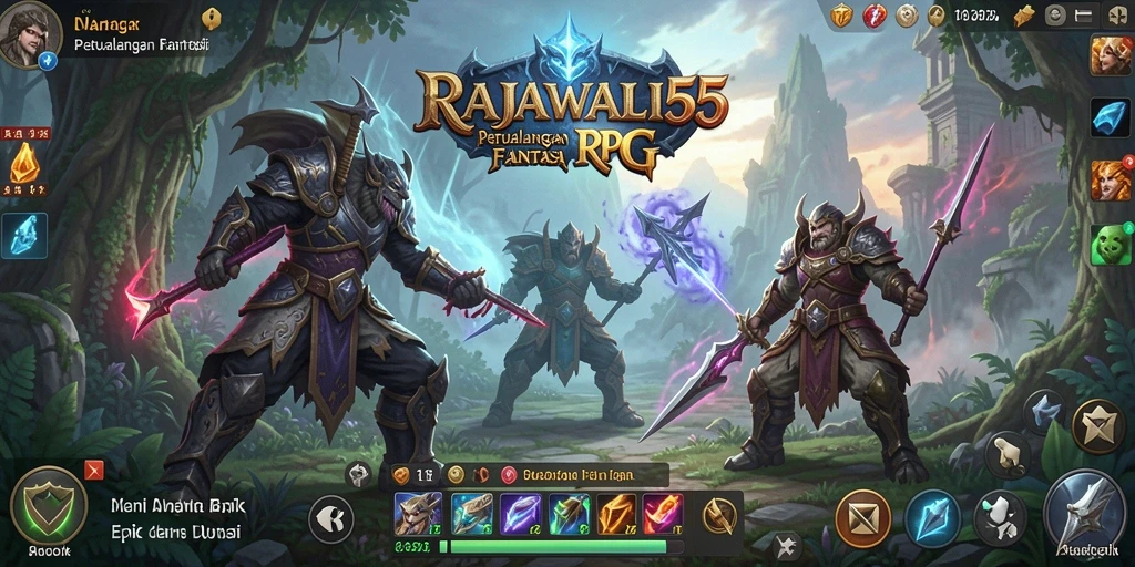 Tangkapan layar gameplay menunjukkan pertarungan epik dan karakter yang memukau.