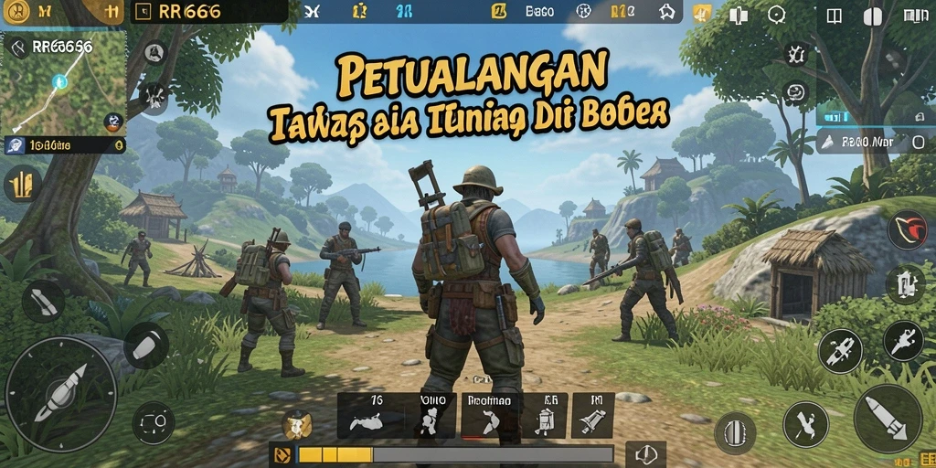 Tampilan gameplay menarik di dunia terbuka RR666 dengan detail grafis memukau.