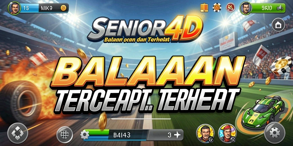 Screenshot SENIOR4D menampilkan momen balapan seru yang adiktif.