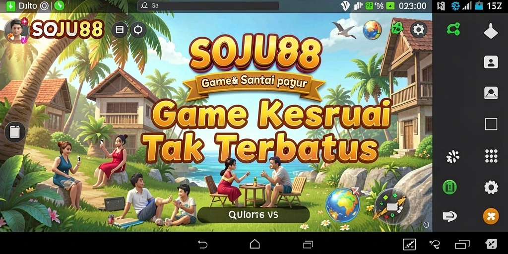 Screenshot gameplay <strong>SOJU88</strong> menampilkan kesenangan dan interaksi para pemain.