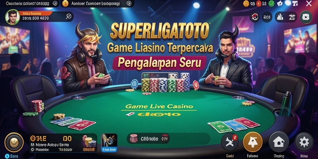 Tampilan menarik saat bermain Live Casino di SUPERLIGATOTO.
