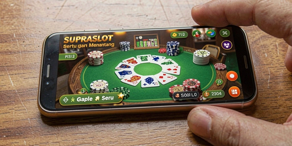 Gameplay seru Gaple di SUPRASLOT yang menantang.