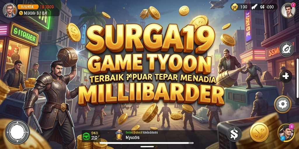 Screenshot SURGA19 menampilkan gameplay Tycoon yang seru dan menantang.