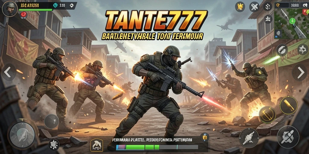 Tampilan gameplay intens di arena terbuka TANTE777.