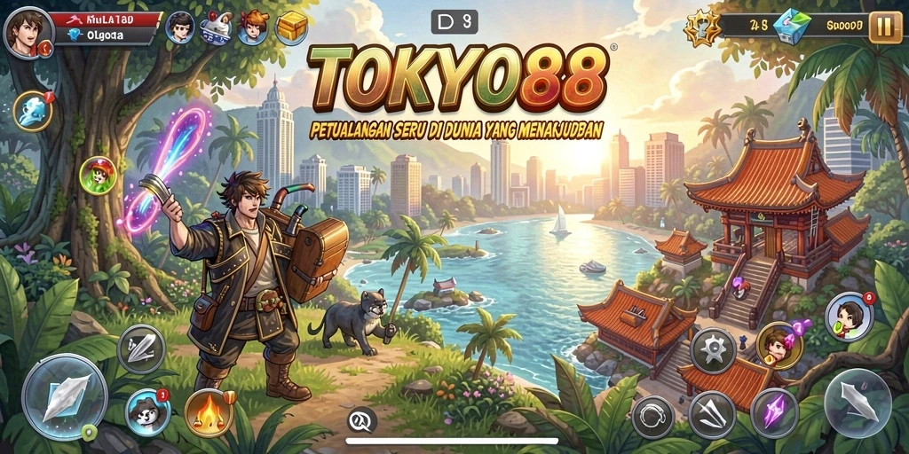 Tampilan gameplay TOKYO88 menampilkan petualangan seru dan tantangan di dunia yang menakjubkan.
