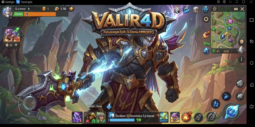Gameplay epik VALIR4D yang menampilkan petualangan MMORPG.